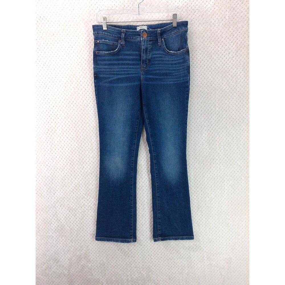 Maurices Everflex Slim Boot Jeans Women's 10 Short Mid-Rise Dark Wash